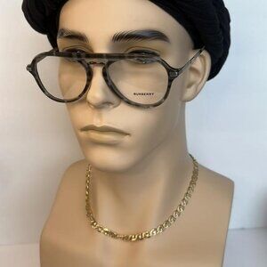 New Authentic EVEGLASSES CHARCOAL CHECK / CLEAR LENS Burberry OBE2377